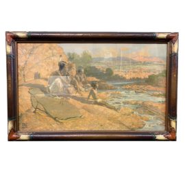 Vintage Chromo Lithograph, Where the Sun Goes, by Robert Wesley Amick