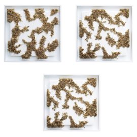 Jose Maria Clark Triptych "Divide and You'll Win" Mixed Media Wall Sculptures