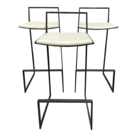 Late 20th Century Milo Baughman Style Barstools - Set of 3