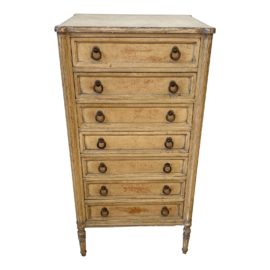 Early 20th Century Louis Style Seven Drawer Tallboy Chiffonier