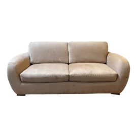 Natuzzi Italia Suede Sleeper Sofa