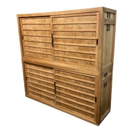 Meiji Period Antique Japanese Kura Two Piece Cedar Tansu. Original Price: $2,600