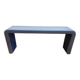 Late 20th Century Karl Springer Style Arch Gray Console Table