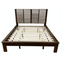 NEW Queen Size Zuo Modern Linea Walnut Bed Frame. Original Price: $1,065