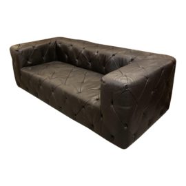 Ralph Mod Tufted Button-Detail Leather Match Sofa