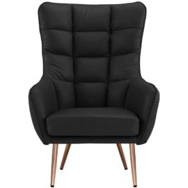 Modern Living Black Faux Leather Chair. Original Price: $200