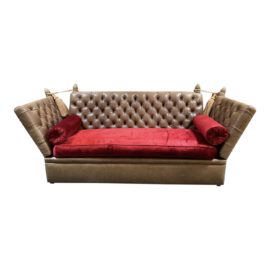 Custom Upholstered Knole Sofa By Edward Ferrell. Original Price: $14,000