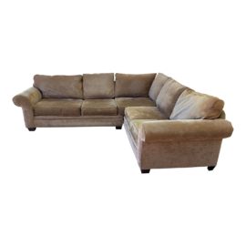 Contemporary Two Piece Chestnut Fabric Sectional