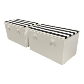 Contemporary Drawer Seat Storage Chests From Ikea- a Pair