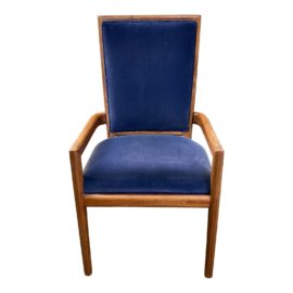 Blue Velvet Arm Chair