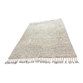 Anthropologie Cream Wool Shag Rug - 8′5″ × 11′7″