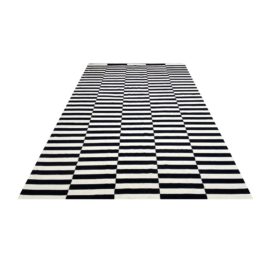 Stockholm Flatwoven Black + White Area Rug - 8'2" x 11'5"