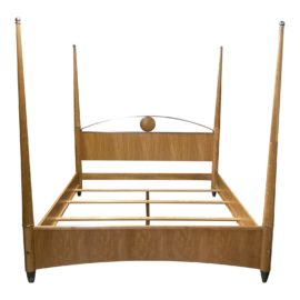Eastern King Size Ethan Allen Radius Maple Bedframe. Original Price: $2,000