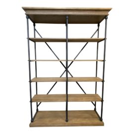 Rustic Style Parisian Cornish Double Shelving Unit