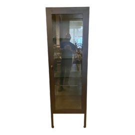 Crate & Barrel Sterling Glass Cabinet. Original Price: $900