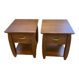 Scandinavian Designs Wheat Pasadena Nightstands - a Pair. Original Price: $500