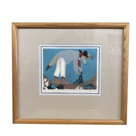 Coyote & Tip Beetle Screen Print by Sari Nagoda
