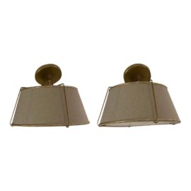 Rejuvenation Conical Flush Mount Brass Lighting - a Pair. Original Price: $998