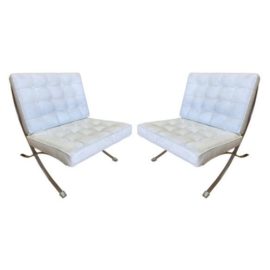 Ludwig Mies Van Der Rohe Barcelona Chairs Replica- a Pair