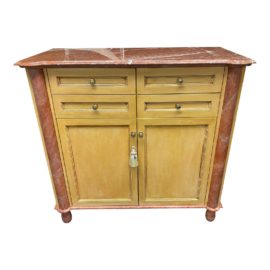 Custom Marble + Faux Marble Pine Buffet