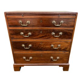 Early 20th Century Flame Mahogany Four Drawer Chest