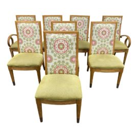 Century Furniture Upholstered Suzani Chairs - Set of 8