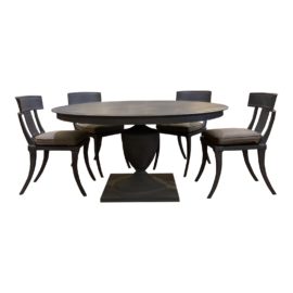 Restoration Hardware Klismos Indoor/Outdoor Dining Set - Set. Original Price: $5,255