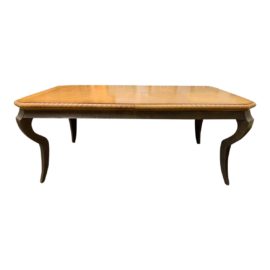 Century Furniture Brass + Oak Extension Table