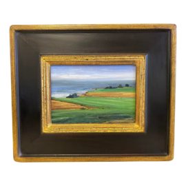 Fields by the Sea Original Oil Painting by Pamela Priest