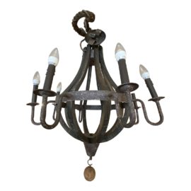 Rustic Empire Wood Chandelier