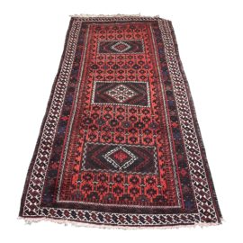 Red Persian Runner - 3′8″ × 7′11″