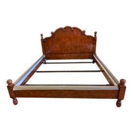 California King Size Henredon French Wood Bed Frame. Original Price: $5,000