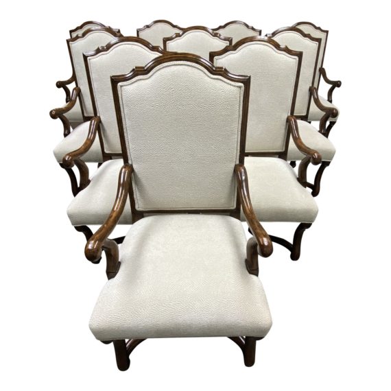 michael-taylor-style-custom-wood-fabric-chairs-set-of-10-2168