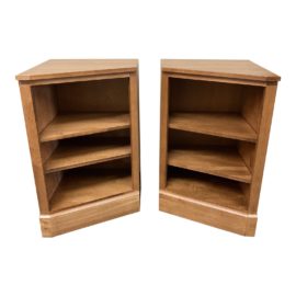 Ethan Allen Three Shelf Pair Nightstands - a Pair