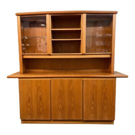 Skovby Danish Two Piece Teak Lighting Hutch