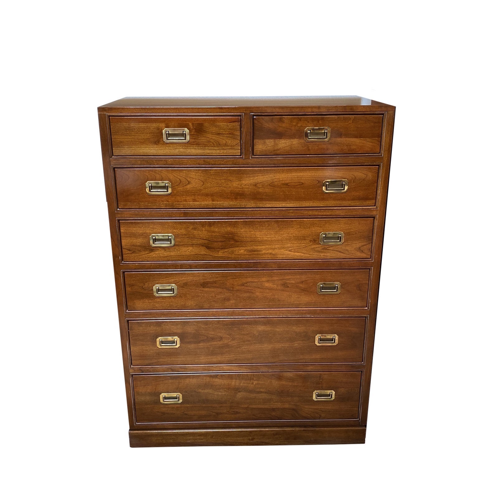 Late 20th Century Ethan Allen Campaign Style Dresser - Design Plus Gallery Late 20th Century Ethan Allen Campaign Style Dresser - Design Plus Gallery