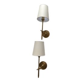 Visual Comfort Soho Sconces in Antique Brass - a Pair. Original Price: $418