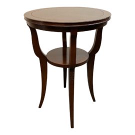 Hekman Furniture Dark Wood Finish Two Level Side Table