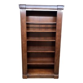 Cherry Wood Bookshelf + Adjustable Shelving + Light