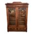 Early 20th Century Double Glass Doors Wood Display Cabinet