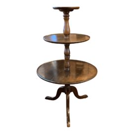 Mid 20th Century Vintage Tiered Curio Table