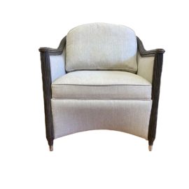Palecek Wicker & Linen Arm Chair
