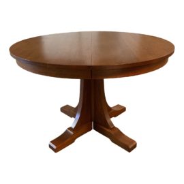 Stickley Mission Collection Pedestal Extension Table. Original Price: $5,703