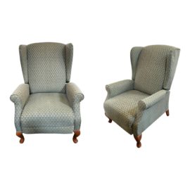 Lazy Boy Wingback Reclining Chairs, a Pair