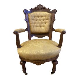 East Lake Victorian Tufted Arm Chair