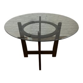 Cort Round Glass Pedestal Table
