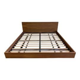 Eastern King TemaHome Float Walnut Bed Frame. Original Price: $1,304