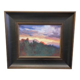 Custom Framed Original Oil Landscape Painting