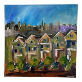 Warren Knapp Acrylic Painting Painted Ladies San Francisco
