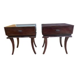 Eric Brand Wood Side Tables - a Pair